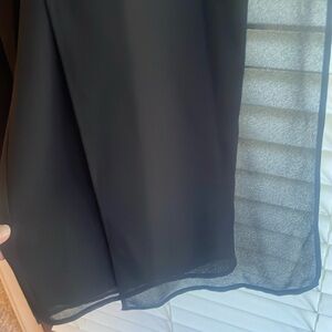 Sheer wide leg dress black pants